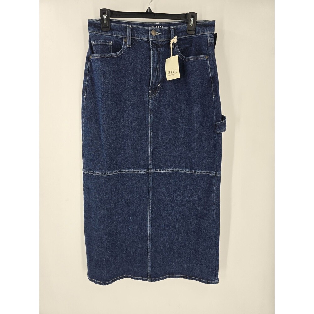 New A.N.A A New Approach High Rise Denim Skirt Blue Size 10 Dark